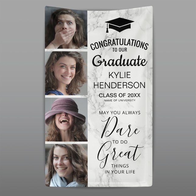 Graduation Marble Photo 2026 Class Year Banner (Creator Uploaded)
