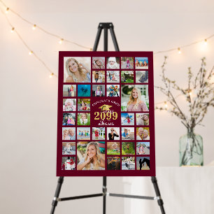 Graduation Maroon Gold Congrats 35 Photo Collage Foam Board