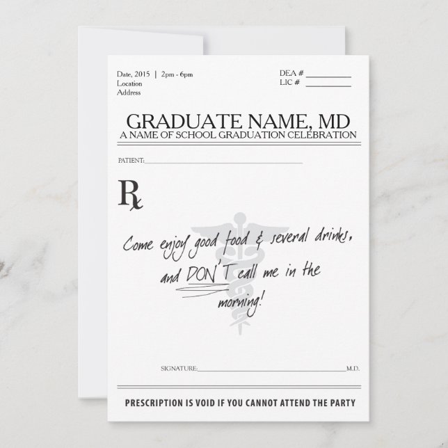 Graduation MD Invite (Front)