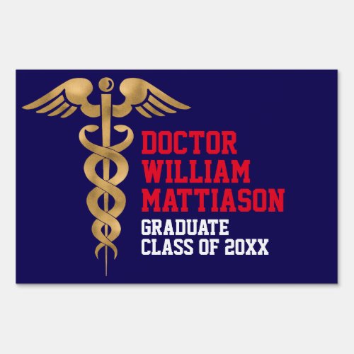 Graduation Medical Caduceus Doctor Sign