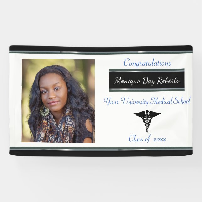 Graduation, Medical School, Custom Photo, Banner (Horizontal)