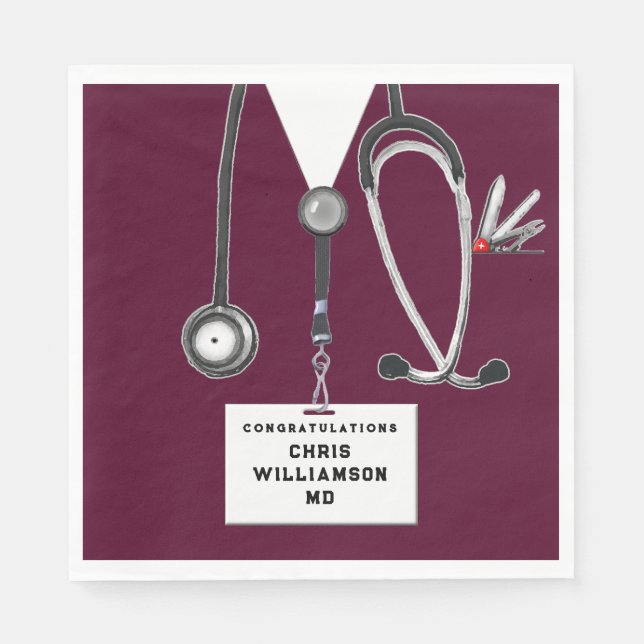 Graduation Medical School Napkins (Front)