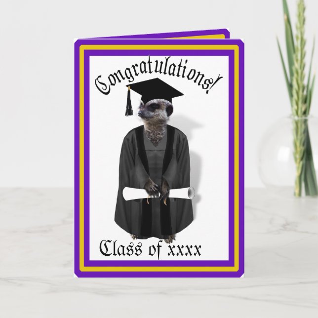 Graduation Meerkat Graduate Card (Front)