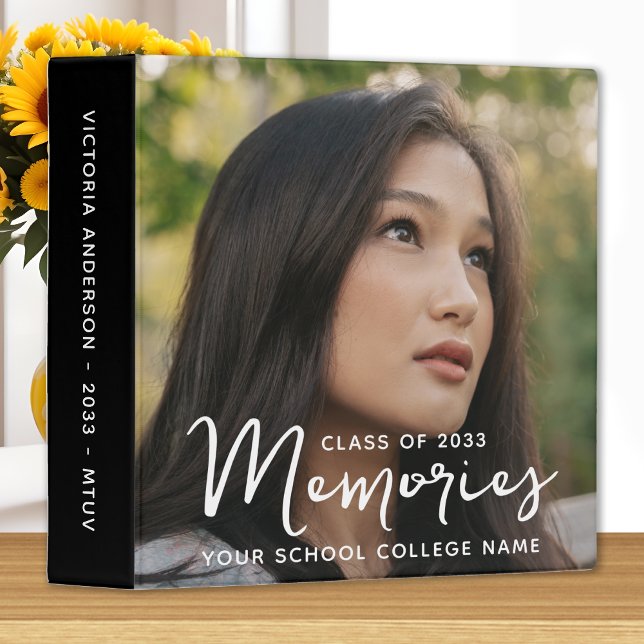 Graduation Memories Modern Graduate Photo Album  3 Ring Binder (Creator Uploaded)