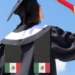 Graduation Mexican Flag Scarf Stole Sash