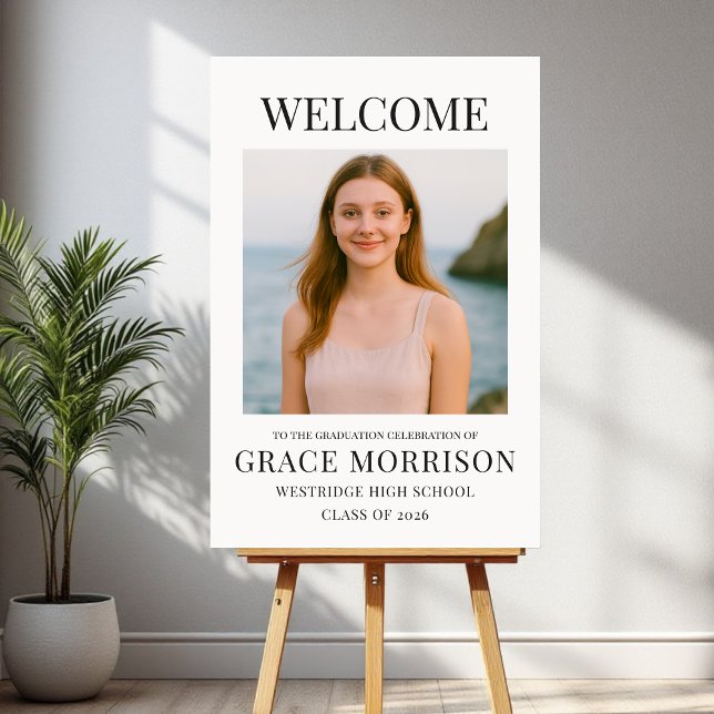 Graduation Minimalist Photo Welcome Sign (Creator Uploaded)