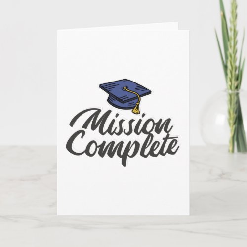 Graduation Mission Complete Card