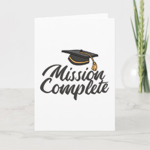 Graduation Mission Complete Card
