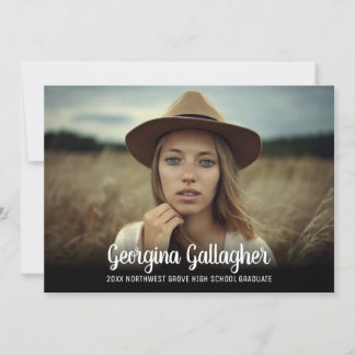 Graduation Modern Bold Photo | Grad Name Script Announcement
