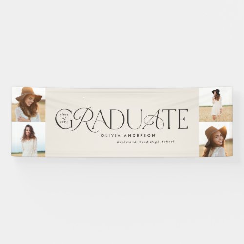 Graduation modern elegant typography multi photo  banner