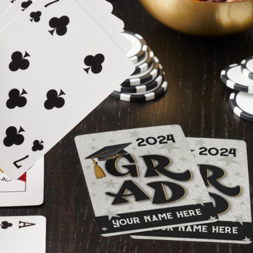 Graduation Modern Personalized Fun Gift Idea Poker Cards