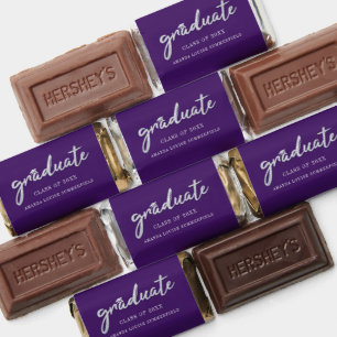 Graduation Modern Photo Script Graduate Party Hershey's Miniatures