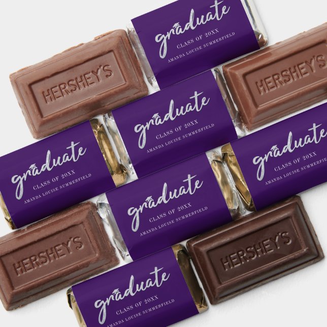 Graduation Modern Photo Script Graduate Party Hershey's Miniatures (Assorted)