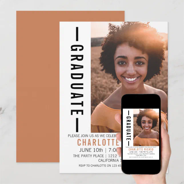 Graduation Modern Photo Template Personalized | Zazzle