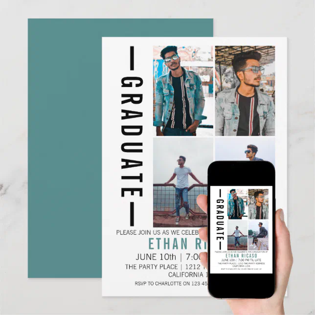 Graduation Modern Photo Template Personalized | Zazzle