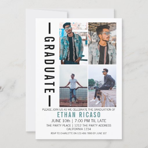 Graduation Modern Photo Template Personalized | Zazzle