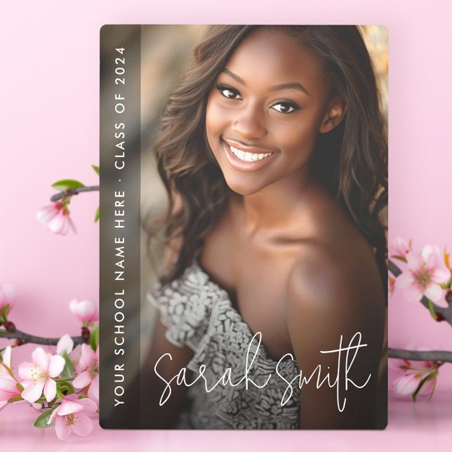 Graduation modern script dark overlay plaque (Graduation modern script dark overlay plaque)