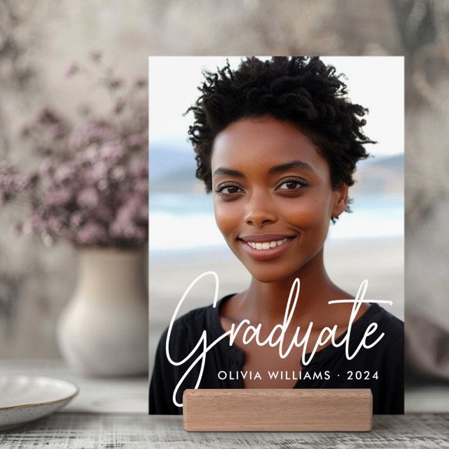 Graduation modern script name and year photo holder (Graduation modern script name and year photo holder)