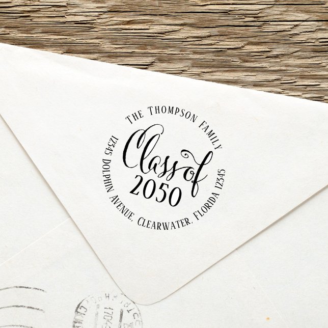 Graduation Modern Simple Class of Return Address Self-inking Stamp (Creator Uploaded)