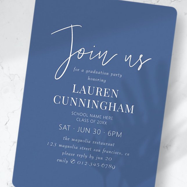 Graduation Modern Simple Minimalist Chic Invitation (Creator Uploaded)