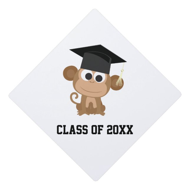 Graduation Monkey Graduation Cap Topper (Front)