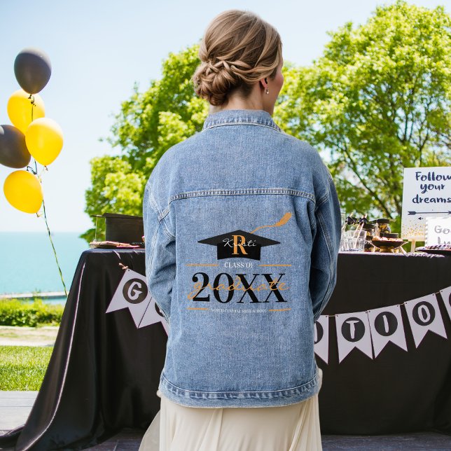 Graduation Monogram Denim Jacket (Creator Uploaded)