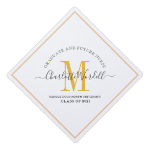 Graduation Monogram Future Nurse Cap Topper