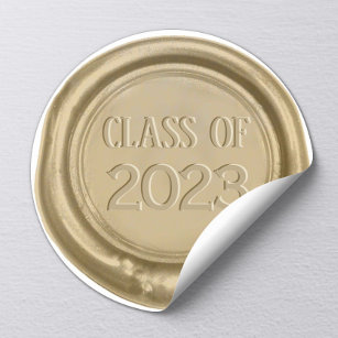 Graduation Monogram Gold Wax Seal