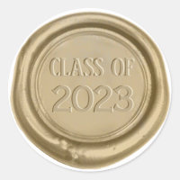 Luxury Gold Graduation Class Wax Seal Stickers | Zazzle