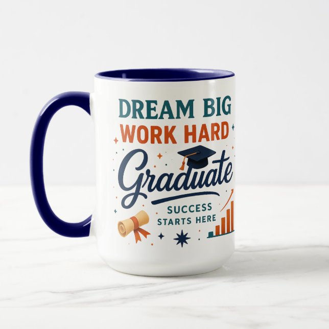 Graduation Mug – 15 oz Combo Mug for Grads (Left)
