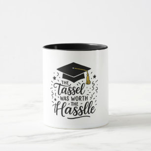 "Graduation Mug – Graduate Holding Cap Illustratio