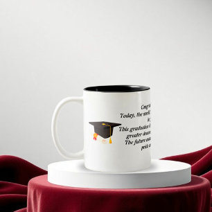 Graduation mug Graduation Hat With Words