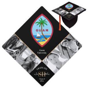 Graduation multi photo hat, elegant, Guam  Graduation Cap Topper