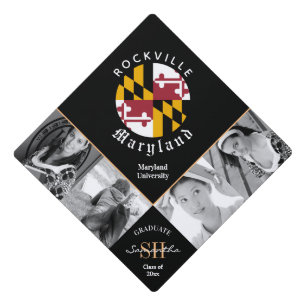 Graduation multi photo hat, elegant, Maryland  Cap Topper