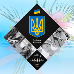 Graduation multi photo & Ukraine elegant Cap Topper