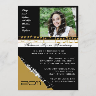 Graduation Music/ Clarinet Invitation