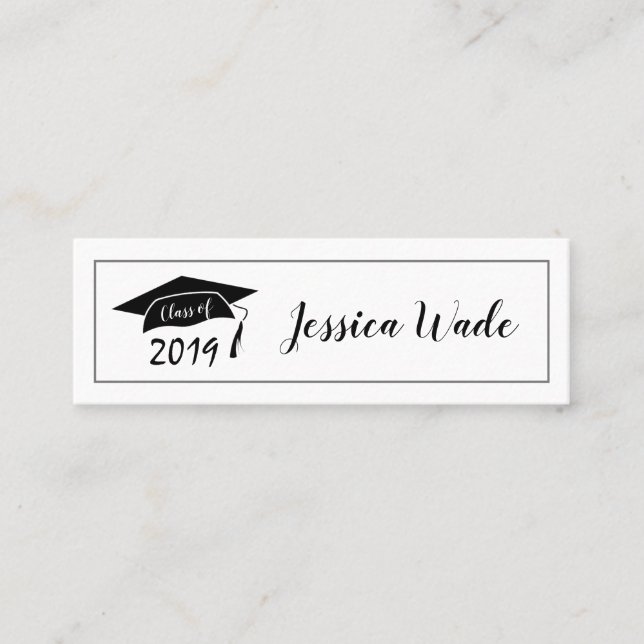 Graduation Name Card Class of 2019 Cap (Front)