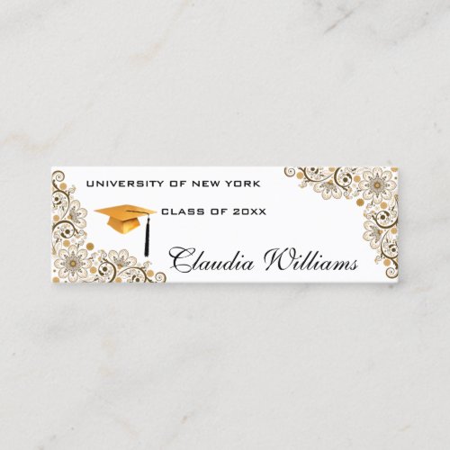 Graduation Name Card _ Elegant Classic Insert Card