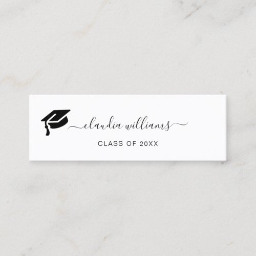 Graduation Name Card _ Elegant Classic Insert Card