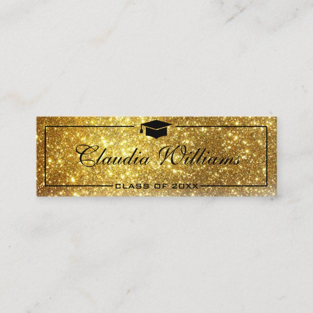 Graduation Name Card . Elegant Classic Insert Card (Front)