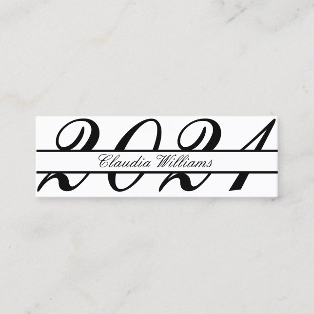 Graduation Name Card . Elegant Classic Insert Card (Front)