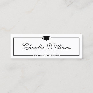 Graduation Name Card . Elegant Classic Insert Card