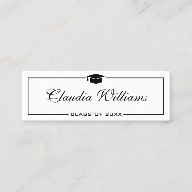 Graduation Name Card . Elegant Classic Insert Card | Zazzle