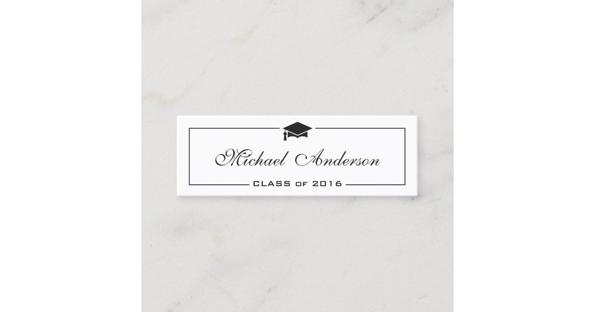 Graduation Name Card - Elegant Classic Insert Card | Zazzle.com