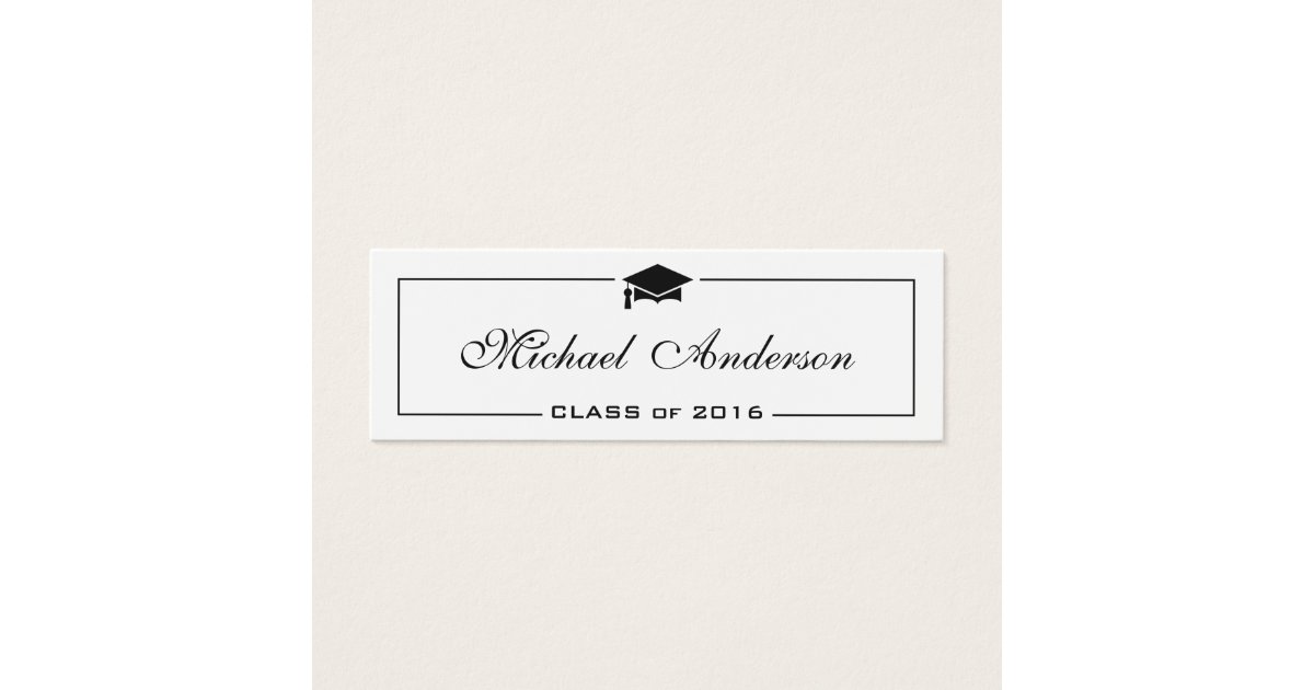 Graduation Name Card - Elegant Classic Insert Card | Zazzle.com