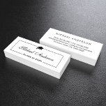 Graduation Name Card - Elegant Classic Insert Card<br><div class="desc">Add a touch of elegance to your graduation announcement with this black and white insert card. You can not only insert the name cards into the graduation announcements for a personal touch, but also write your information for the upcoming year on the back in order to hand out to friends....</div>