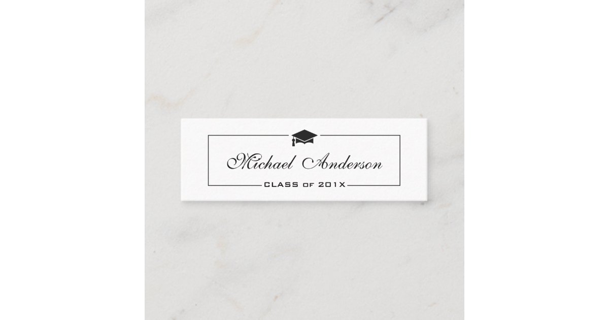graduation name card elegant classic insert card graduation name card inserts template