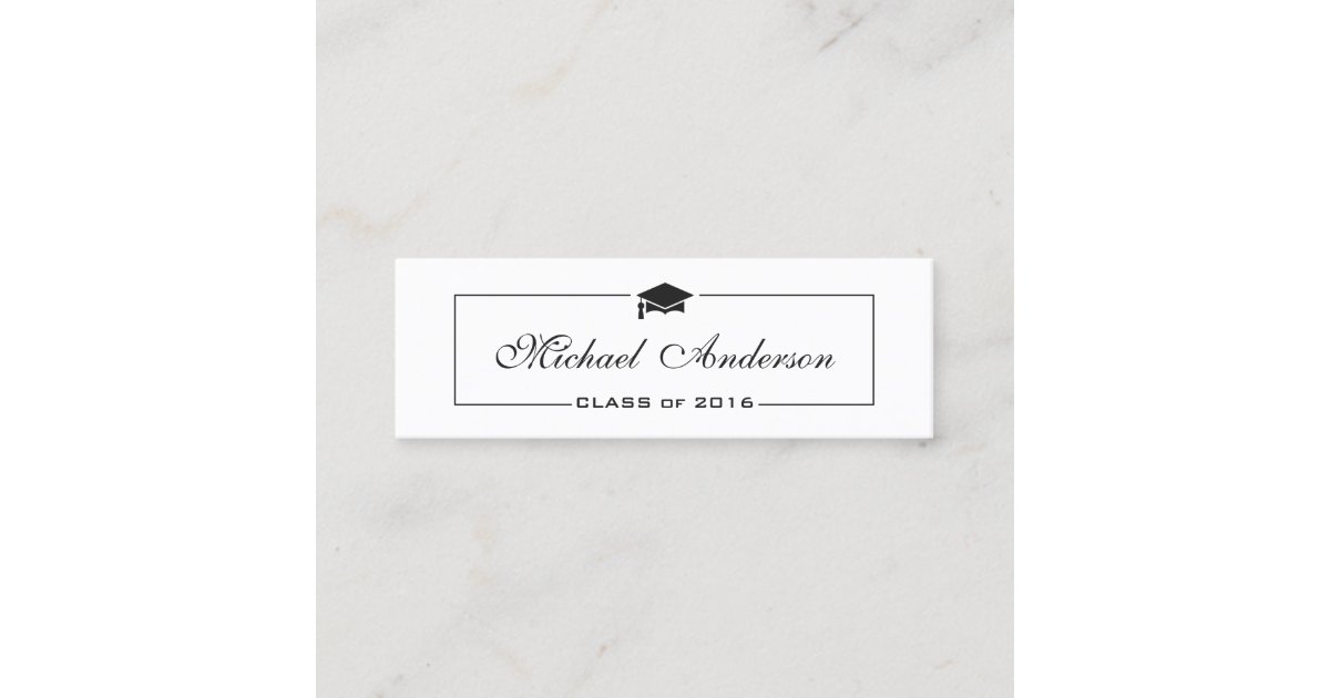 Graduation Name Card - Elegant Classic Insert Card | Zazzle.com