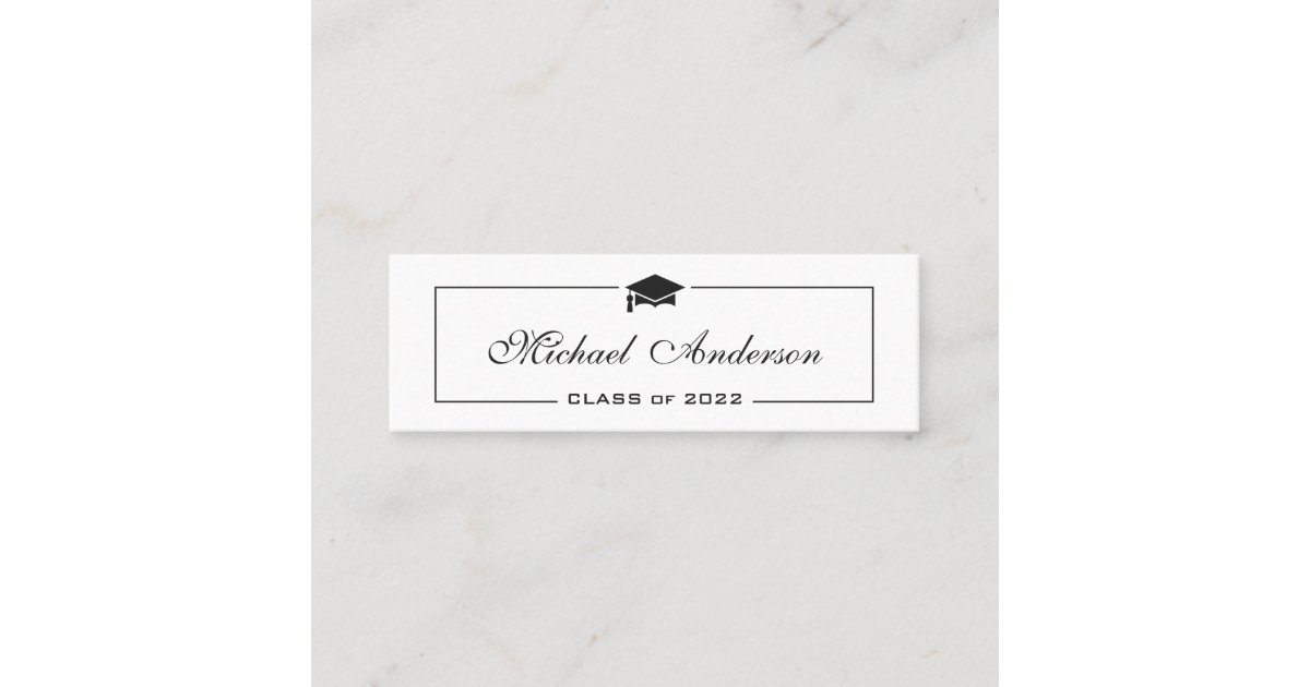 Graduation Name Card - Elegant Classic Insert Card | Zazzle