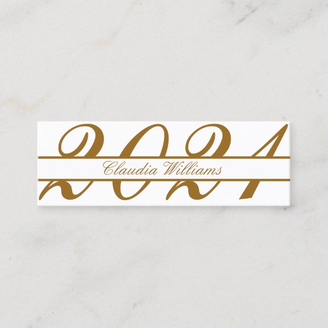 Graduation Name Card . Elegant Classic Insert Card (Front)
